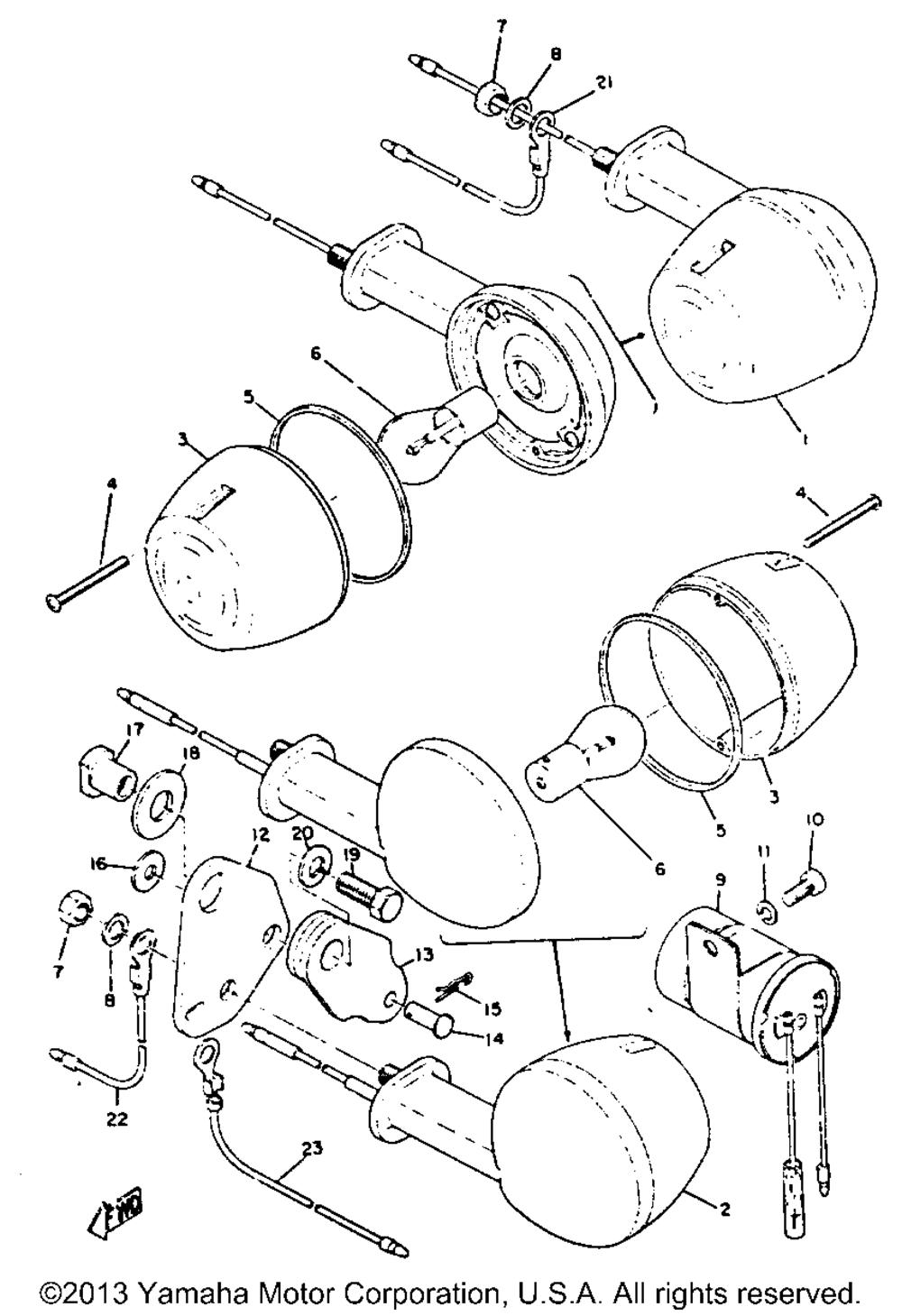 Flasher lamp (xs1 alternate parts)