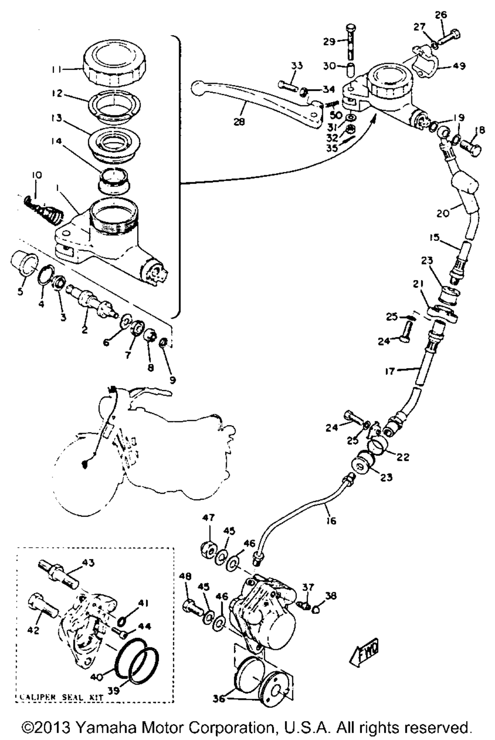 Master - cylinder - caliper (xs2)