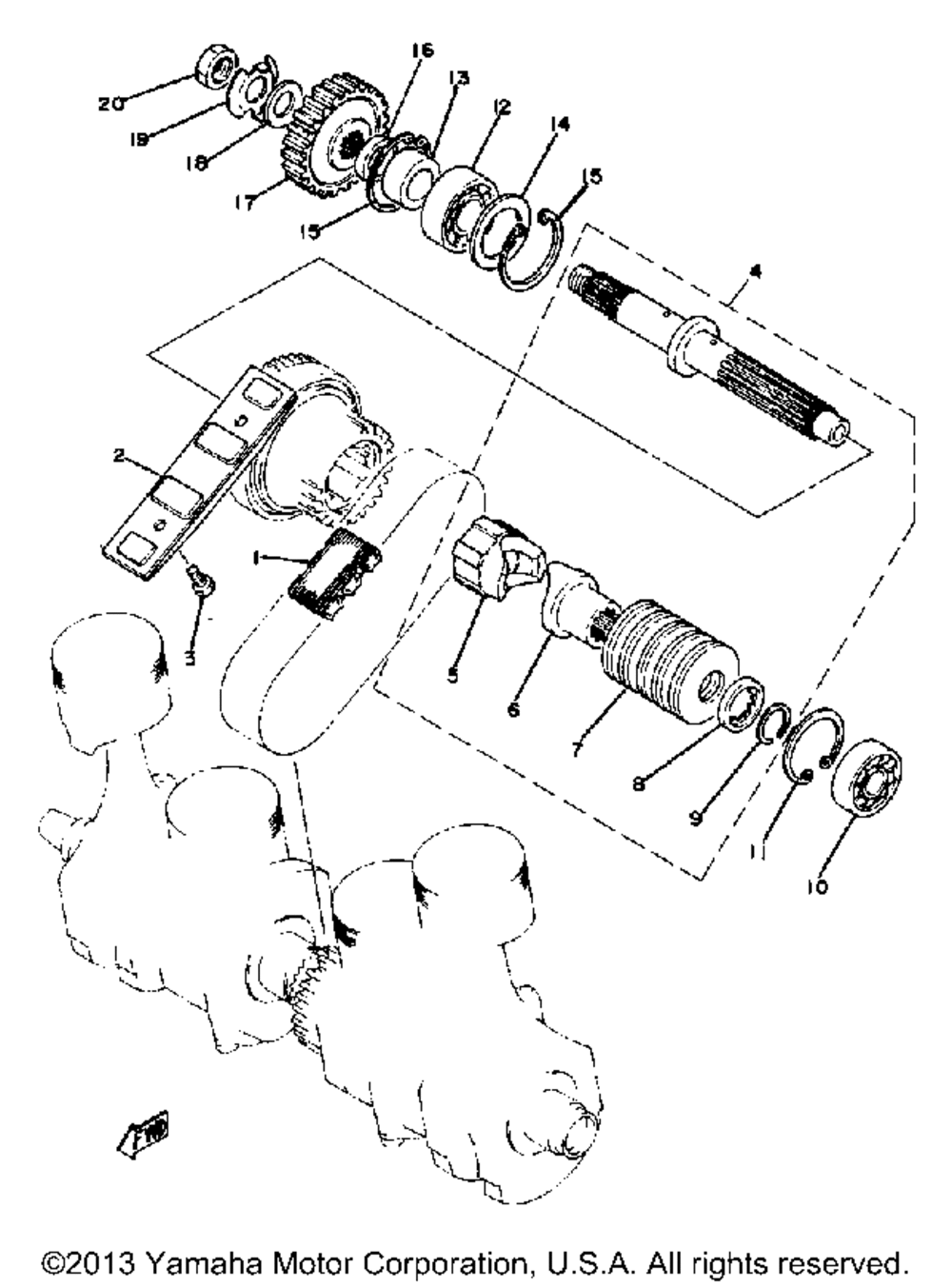 Primary shaft chain