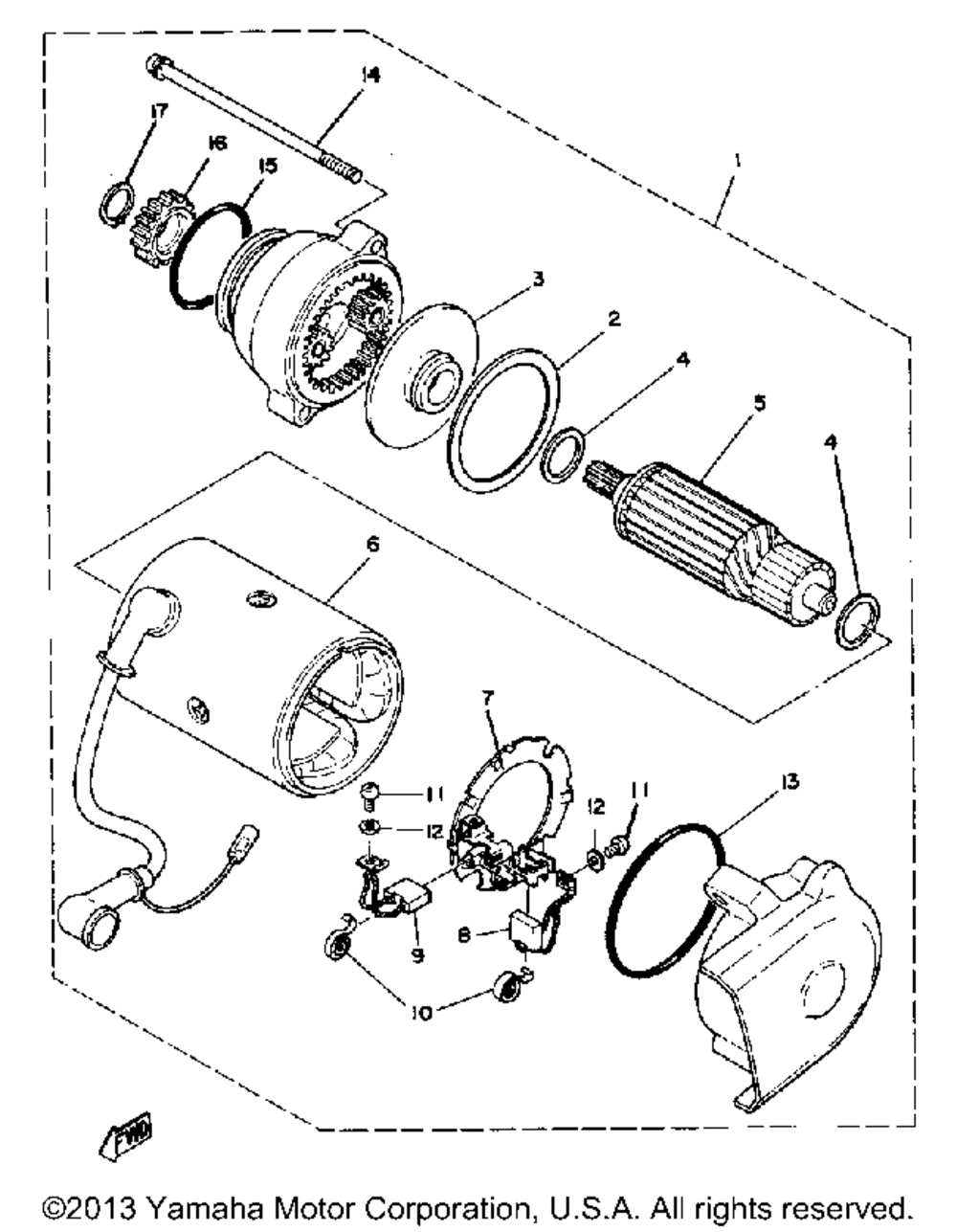 Starting motor