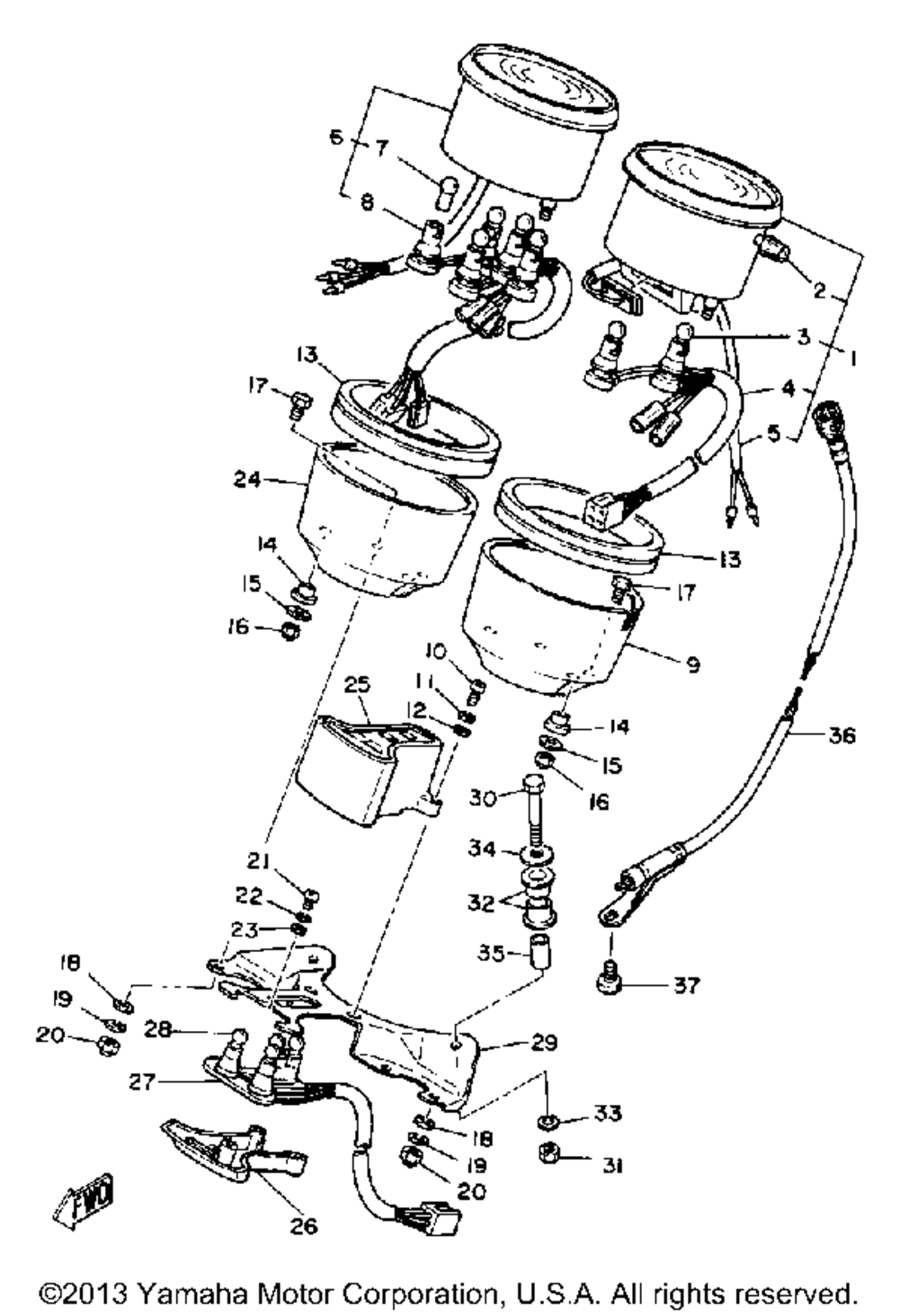 Speedometer tachometer