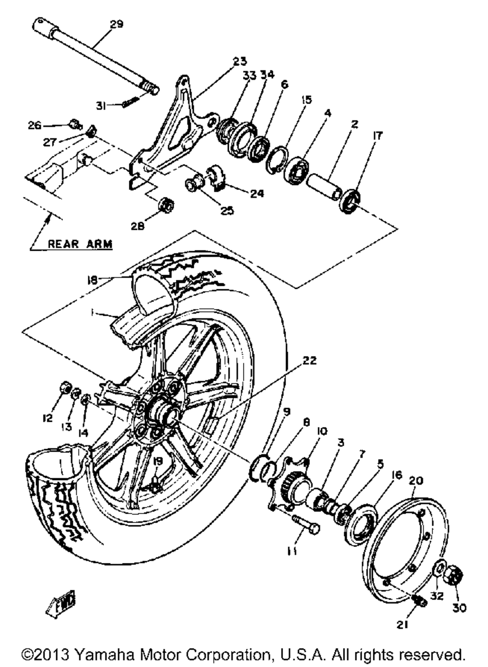 Rear wheel