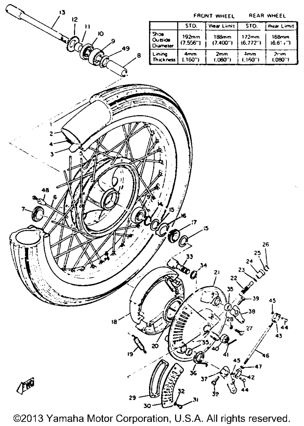 Front wheel (xs1 - xs1b)