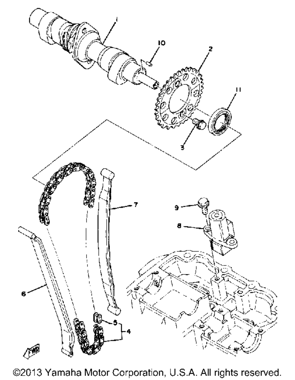 Camshaft - chain tensioner