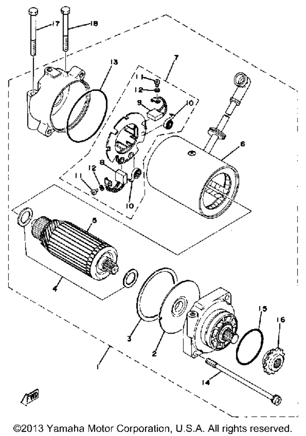 Starting motor