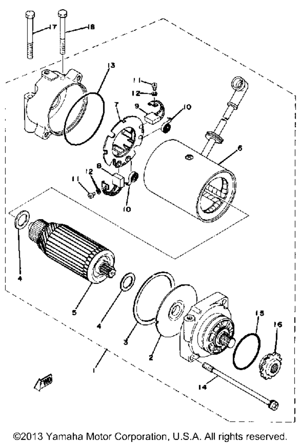 Starting motor