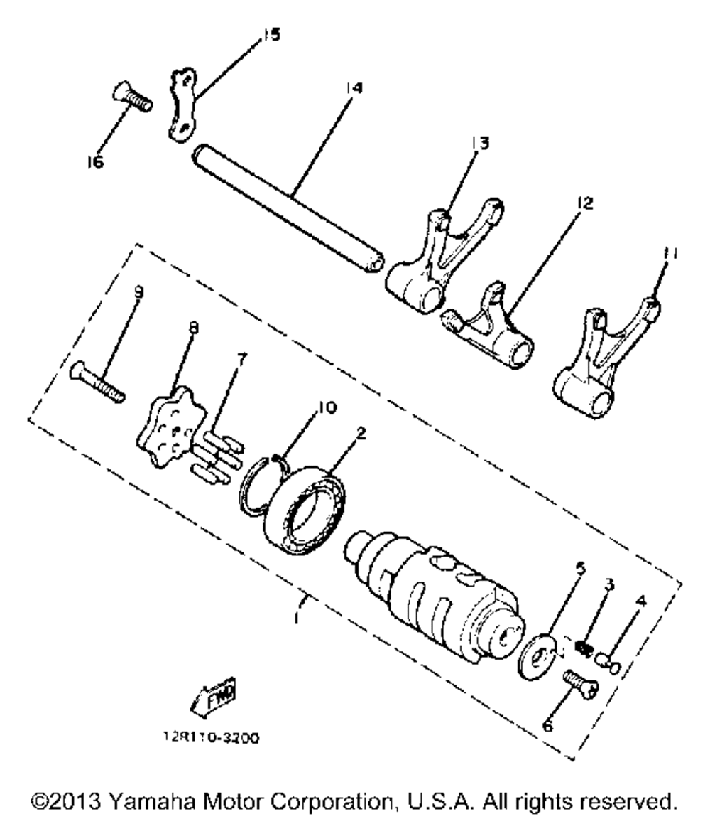 Shift cam fork