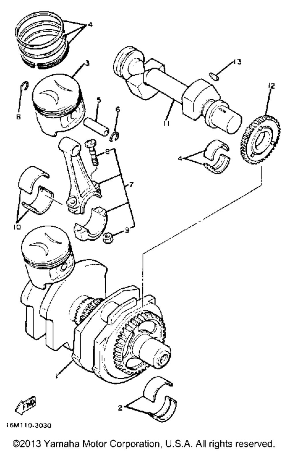 Crankshaft piston