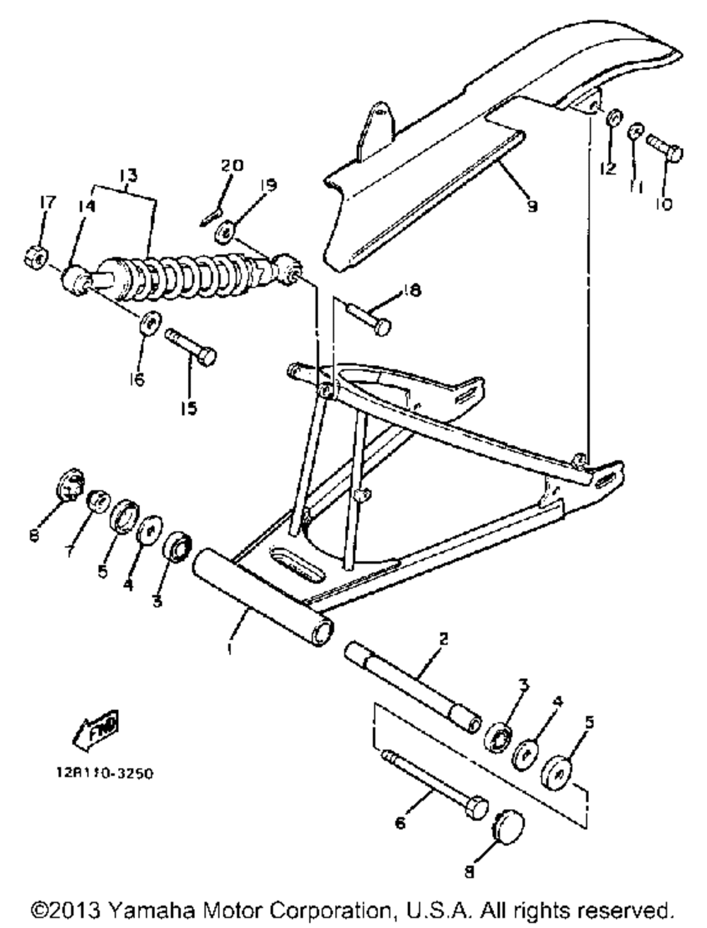 Swing arm rear shocks