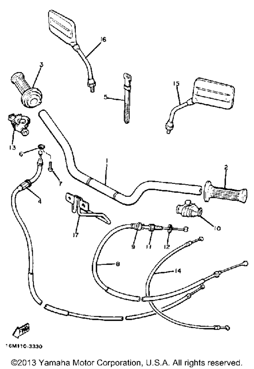 Handlebar cable