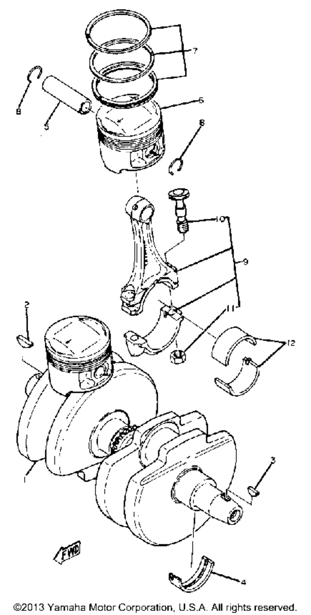 Crankshaft piston