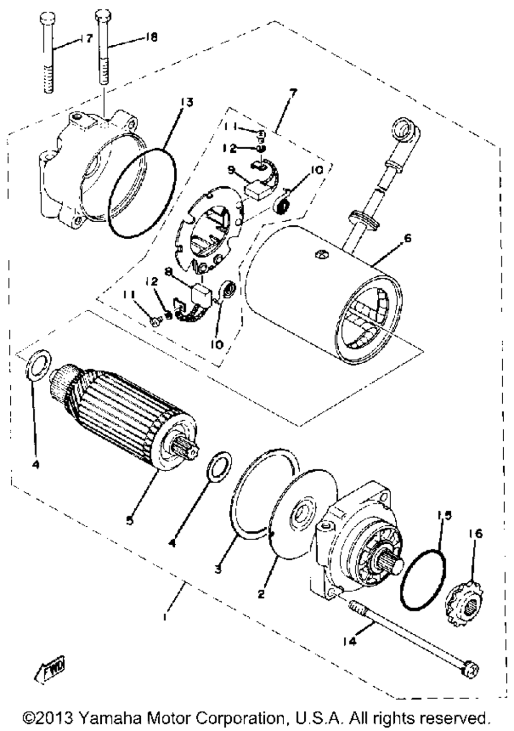 Starting motor