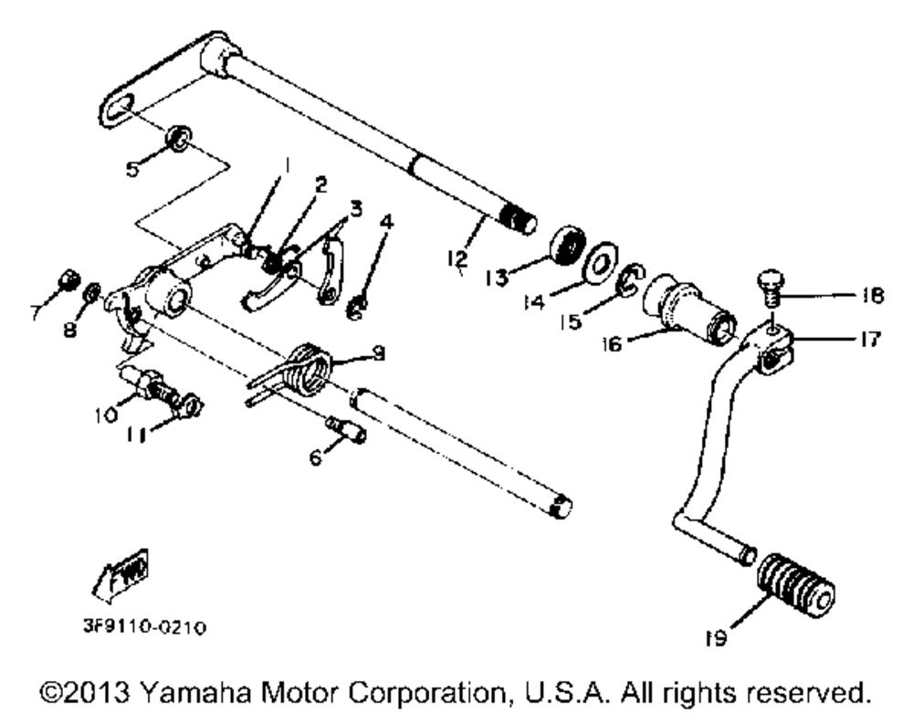 Shift shaft pedal