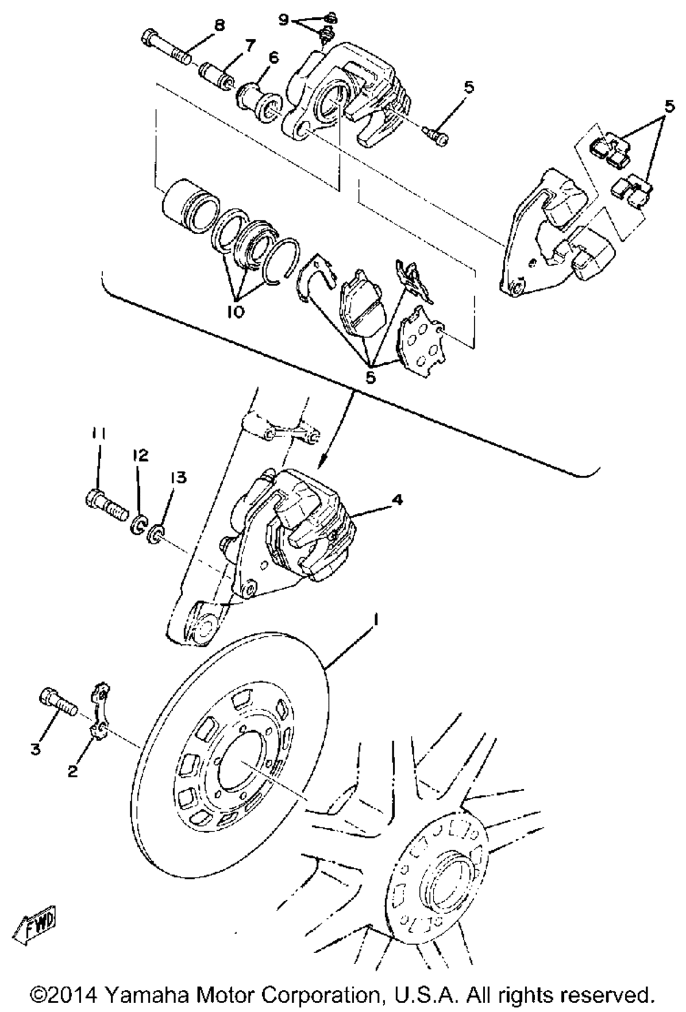 Front disc brake - caliper