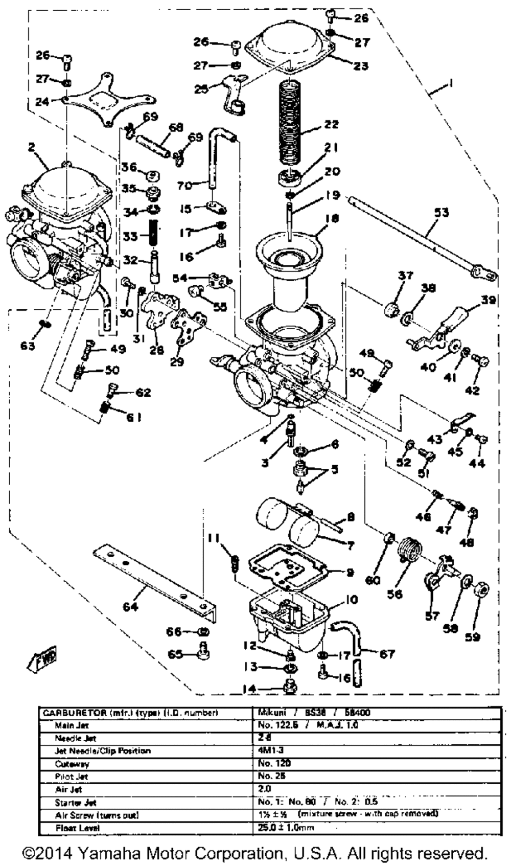 Carburetor xs650c