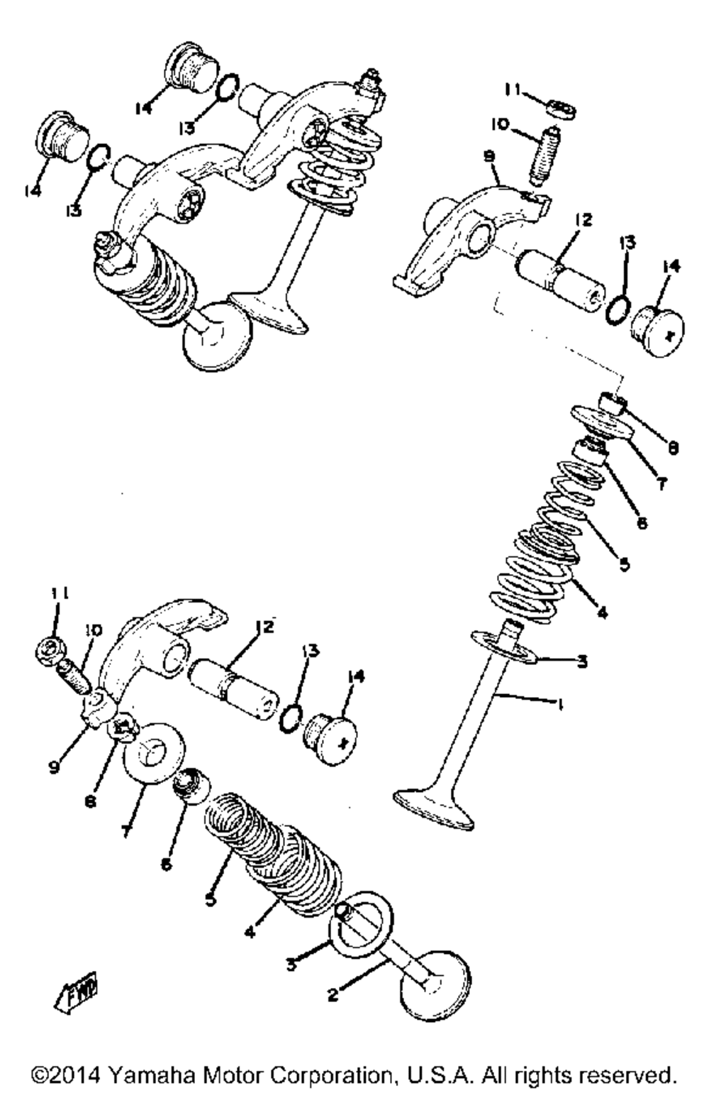 Valve rocker arm tx650a - xs650b - c