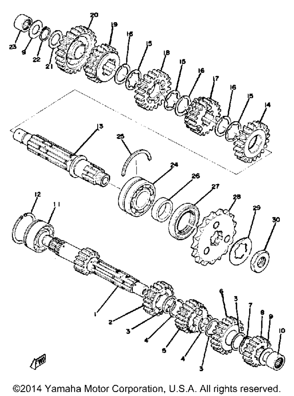 Transmission xs650c