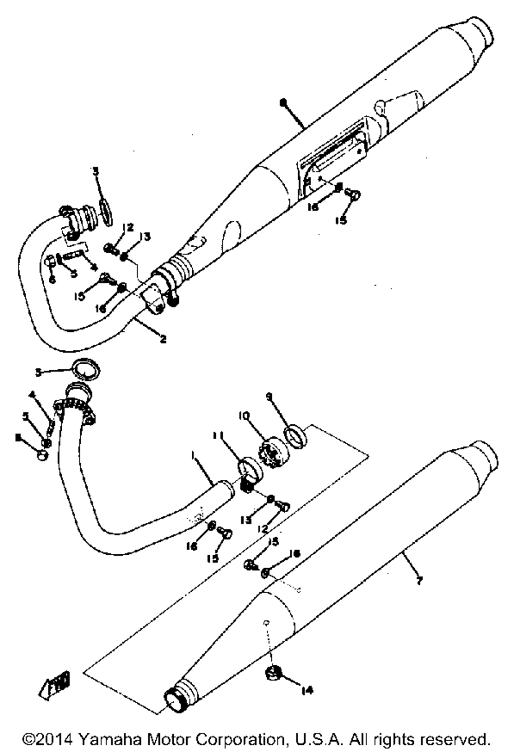 Exhaust tx650a - xs650b