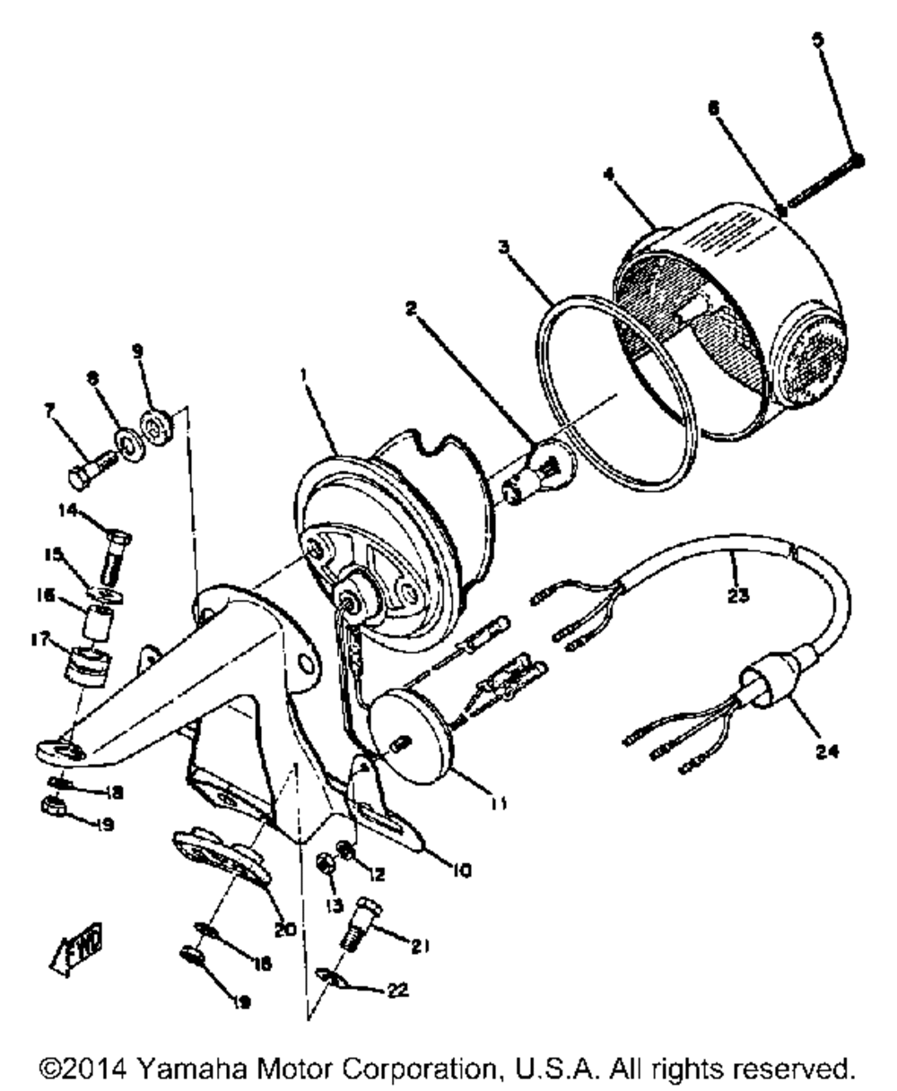 Taillight tx650a - xs650b