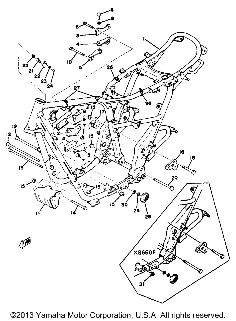 Frame xs650d e e006501~ f