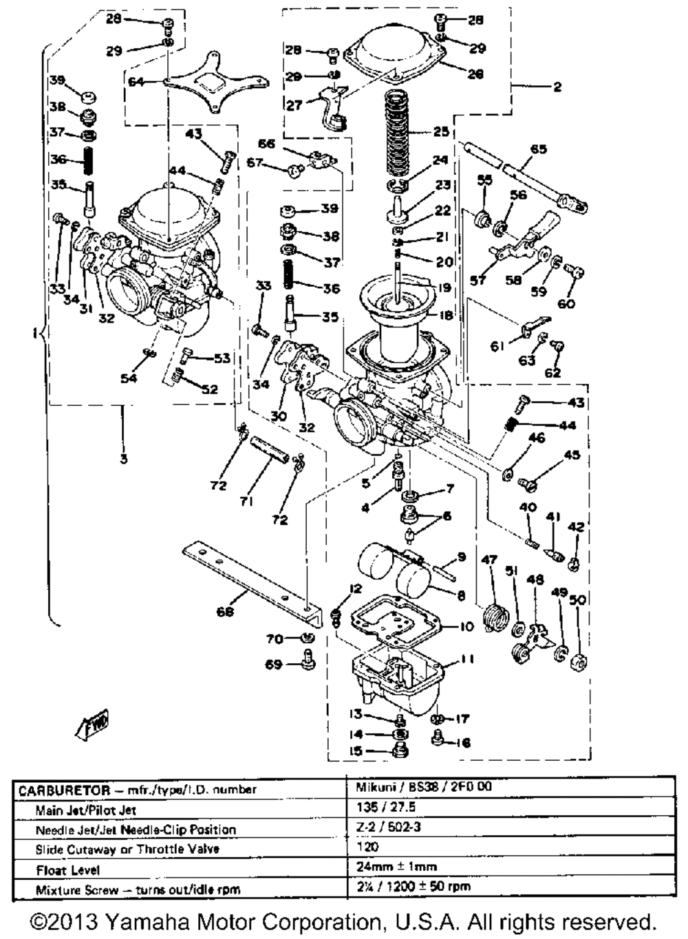 Carburetor xs650e