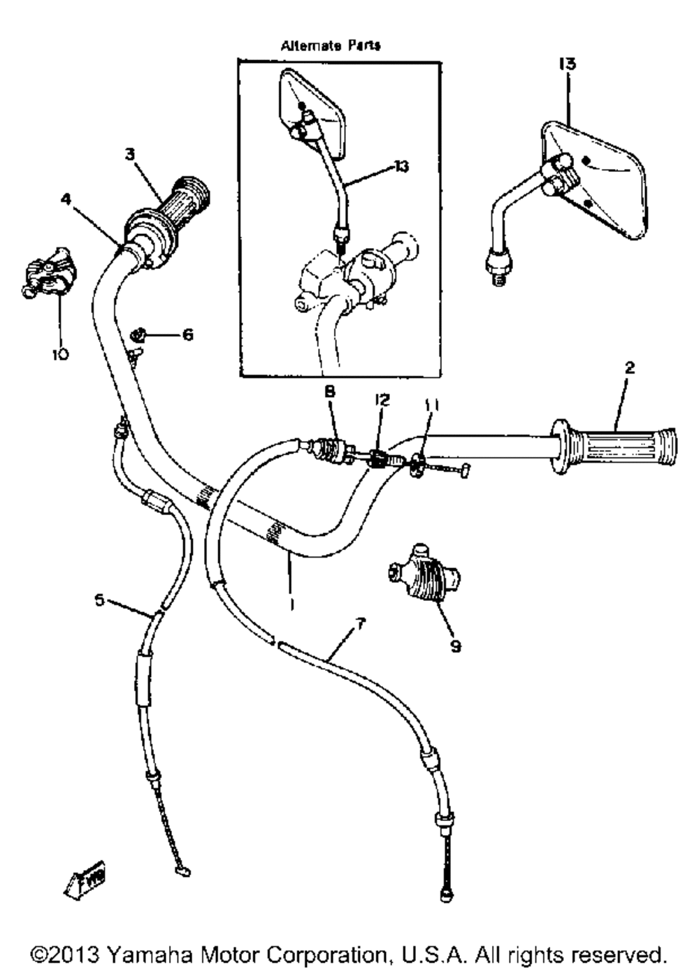 Handlebar cable