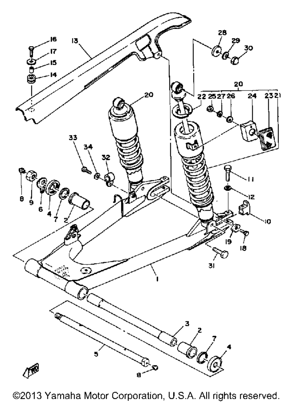 Rear arm suspension