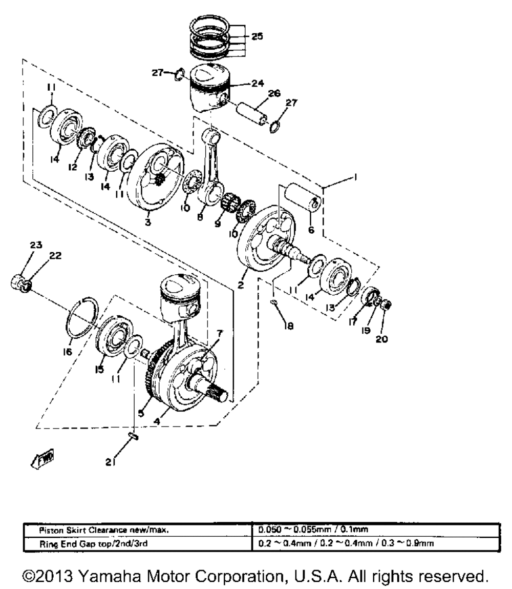 Crankshaft piston