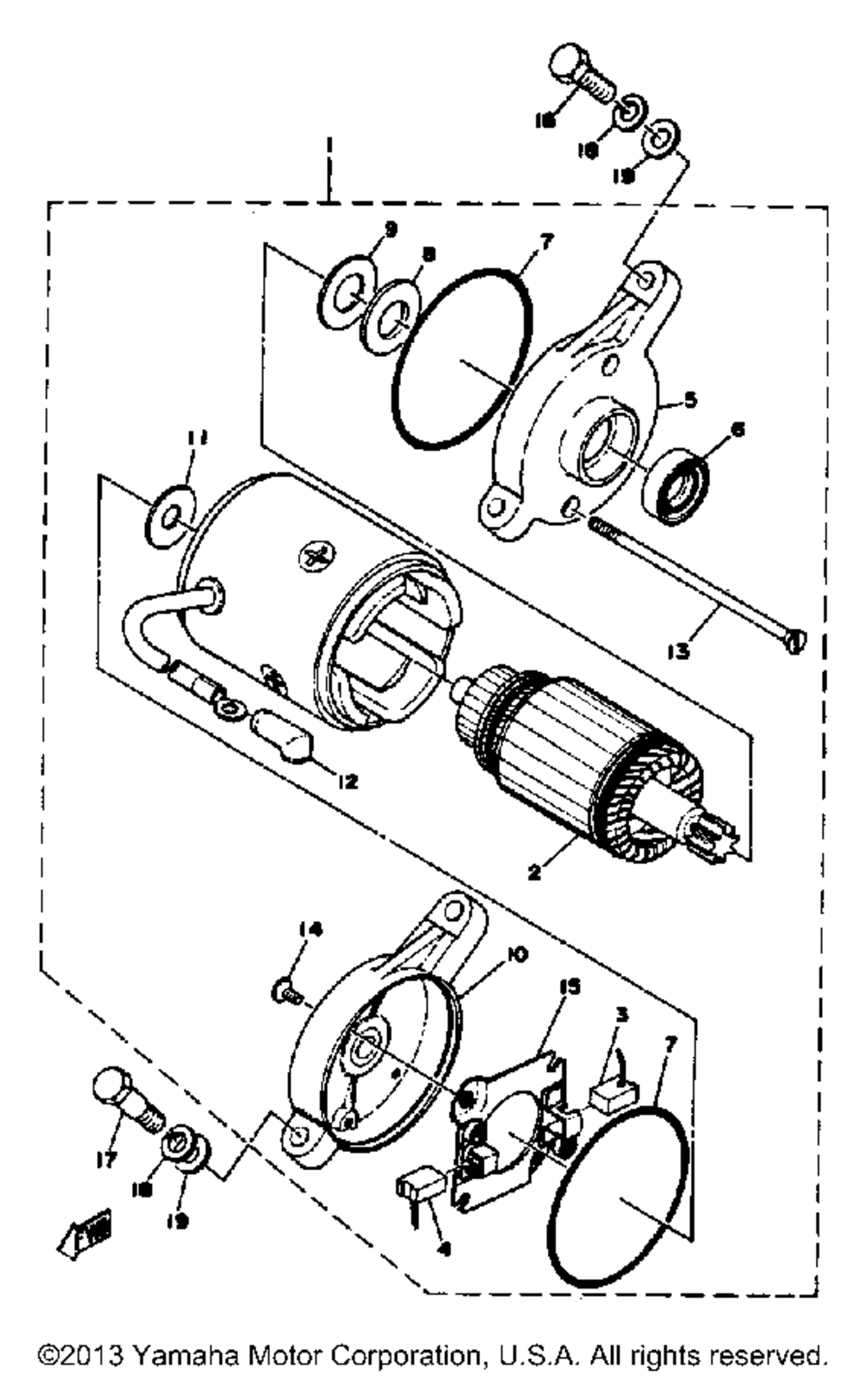 Starting motor