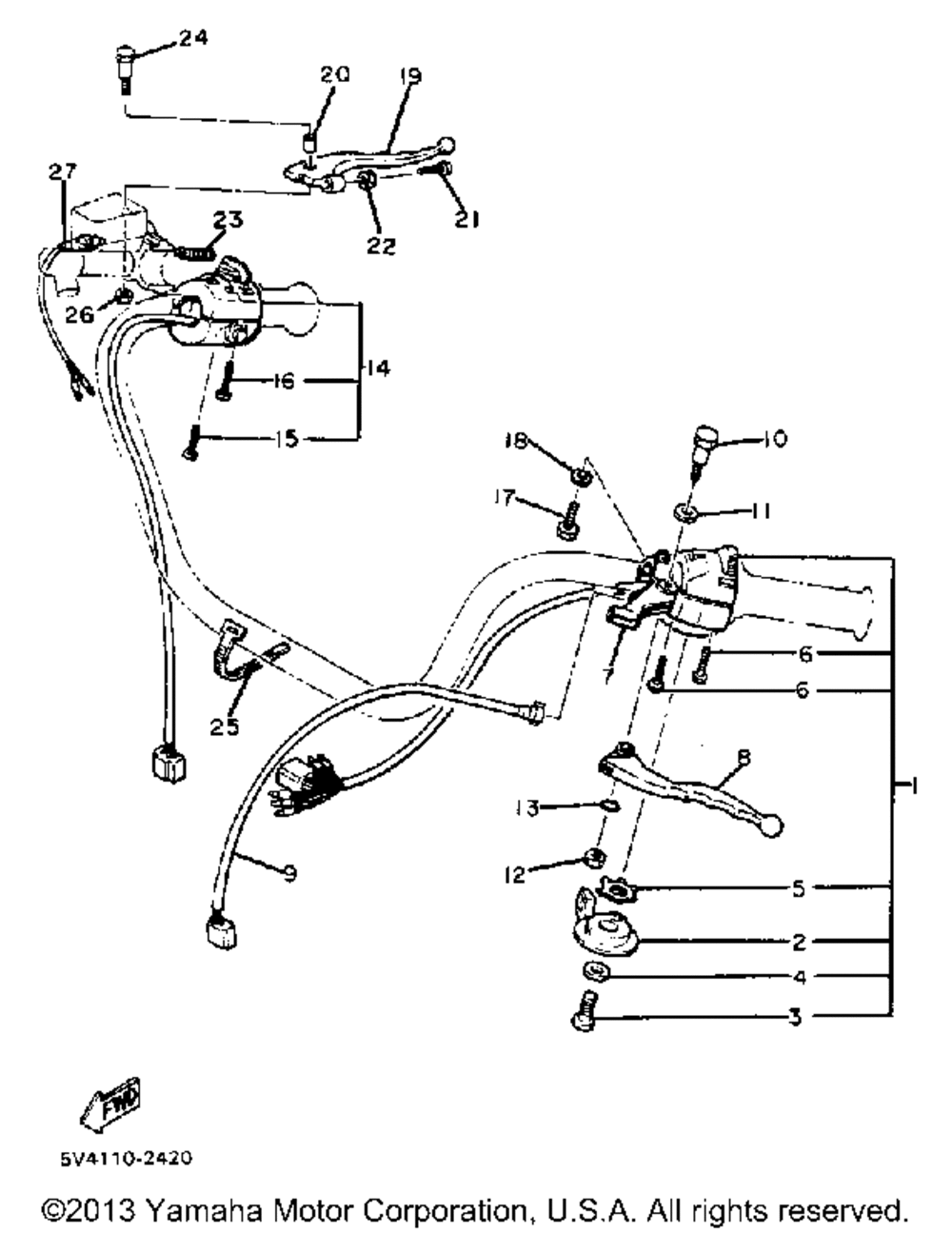 Handle switch lever