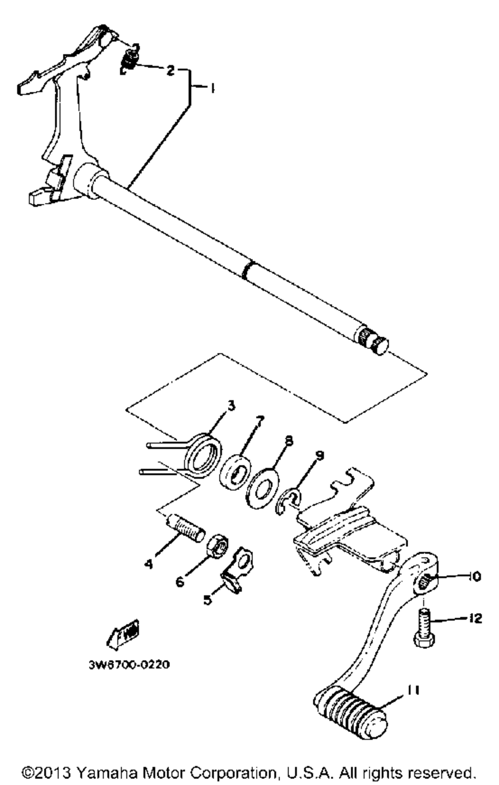 Shift shaft pedal