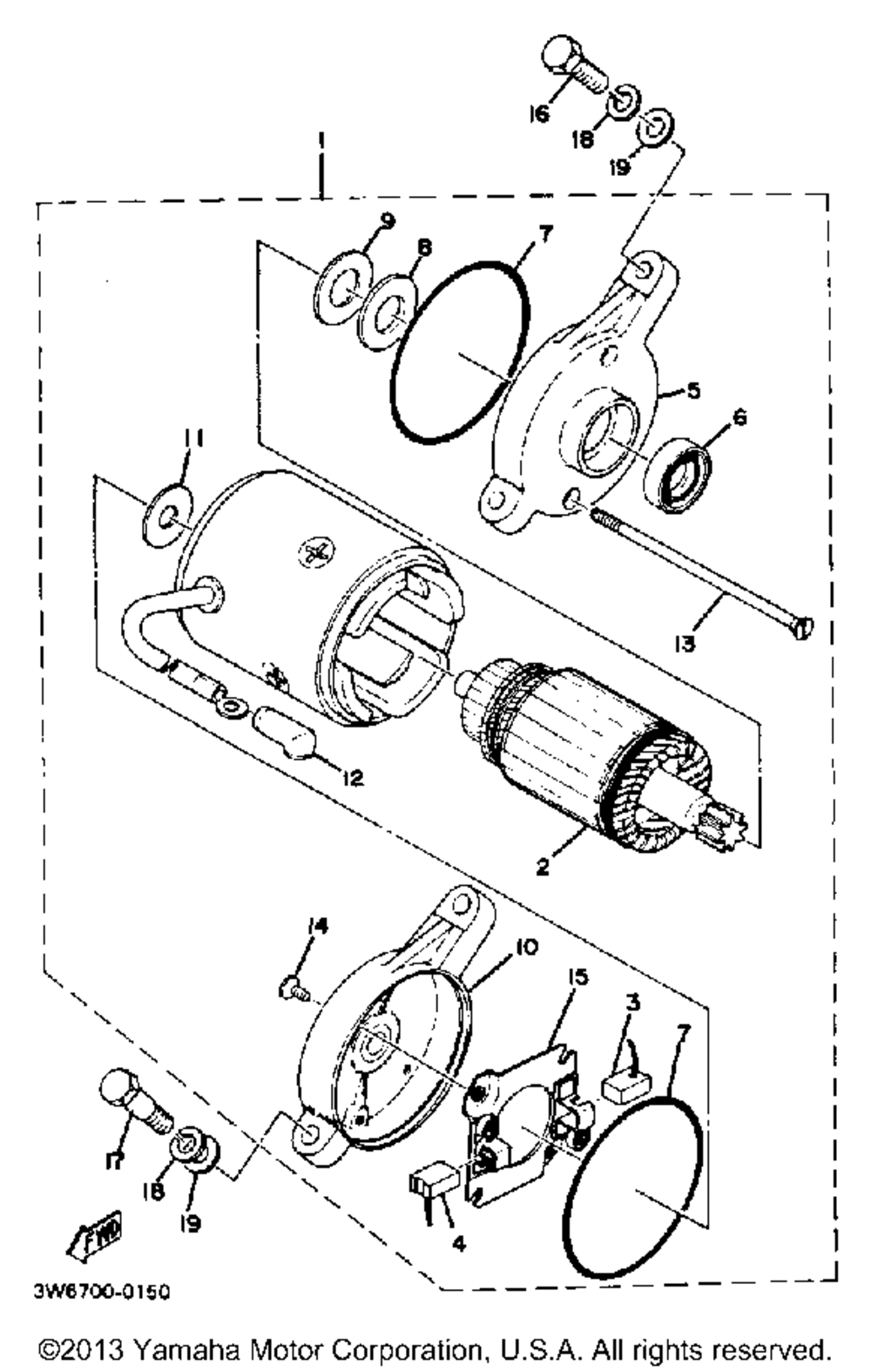 Starting motor