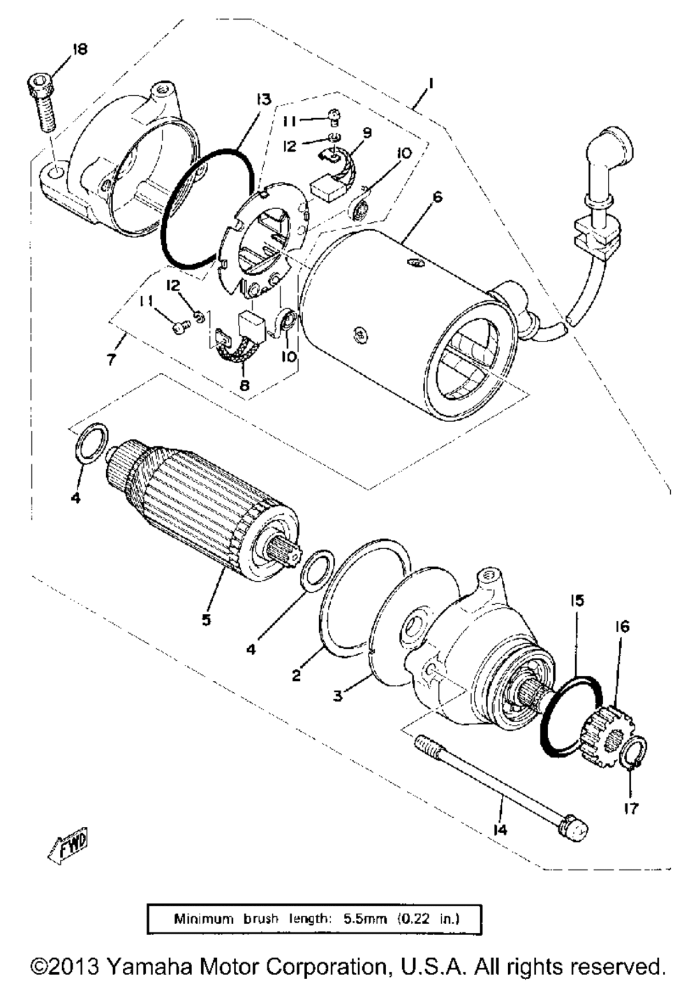 Starting motor