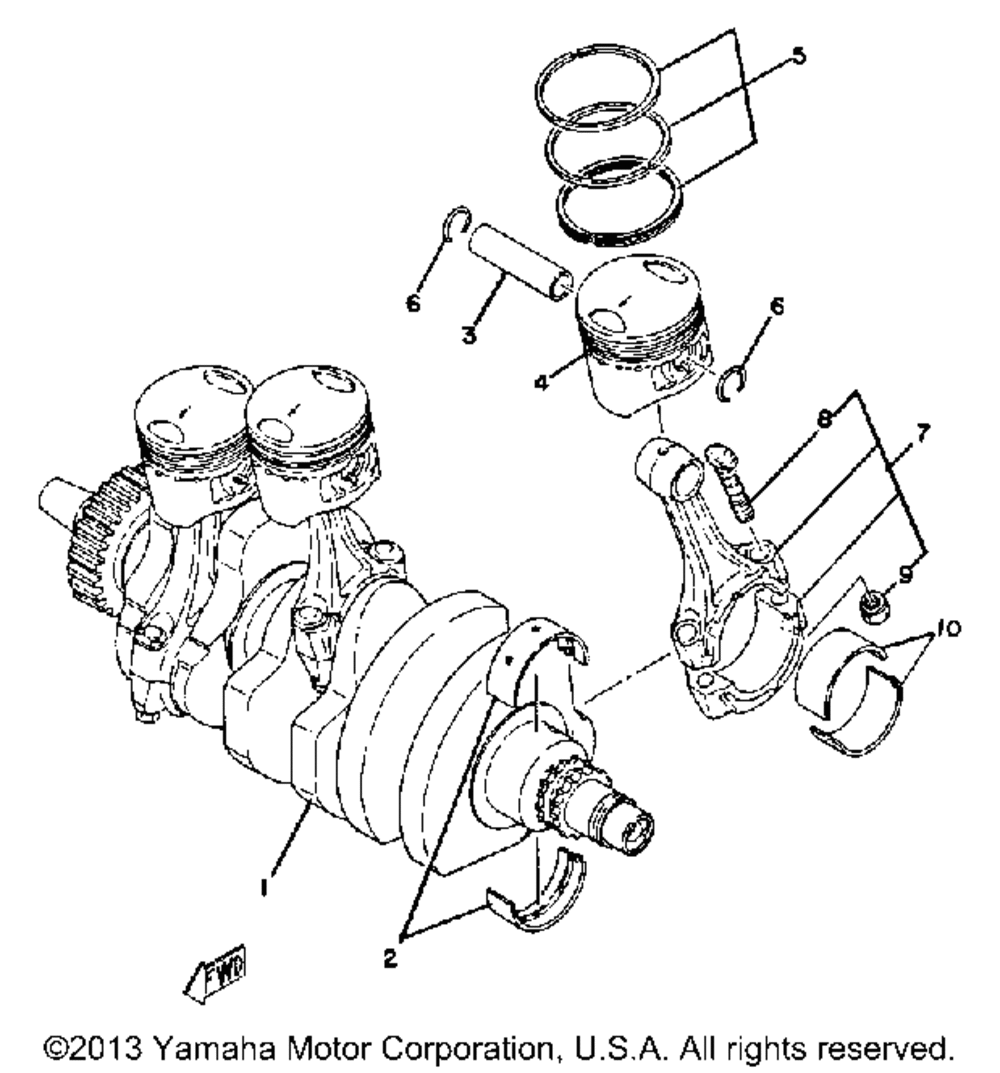 Crankshaft piston