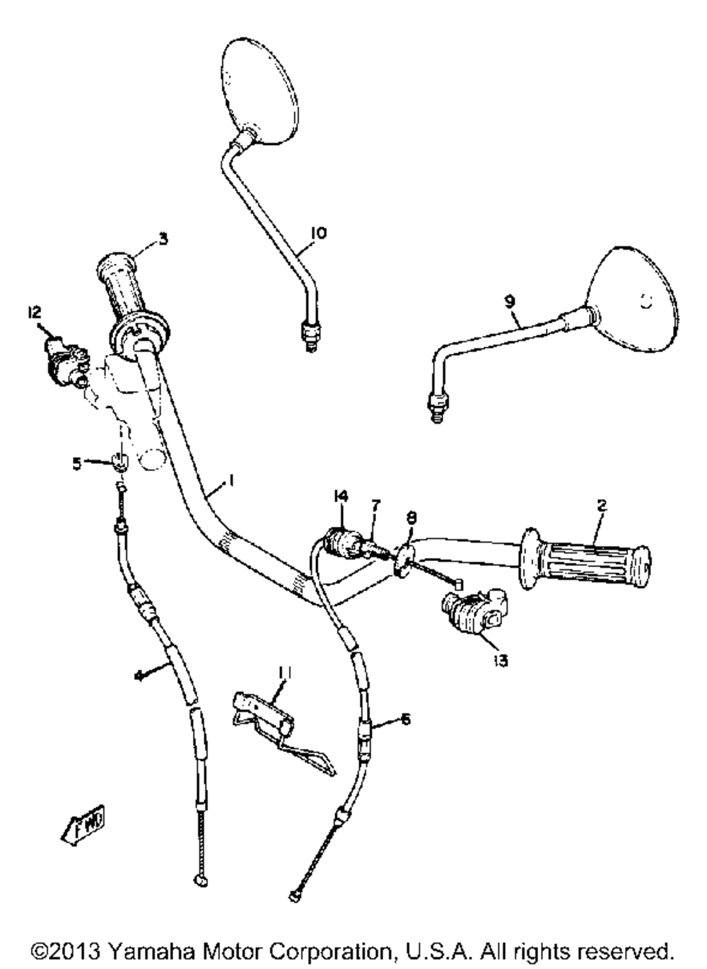 Handlebar cable