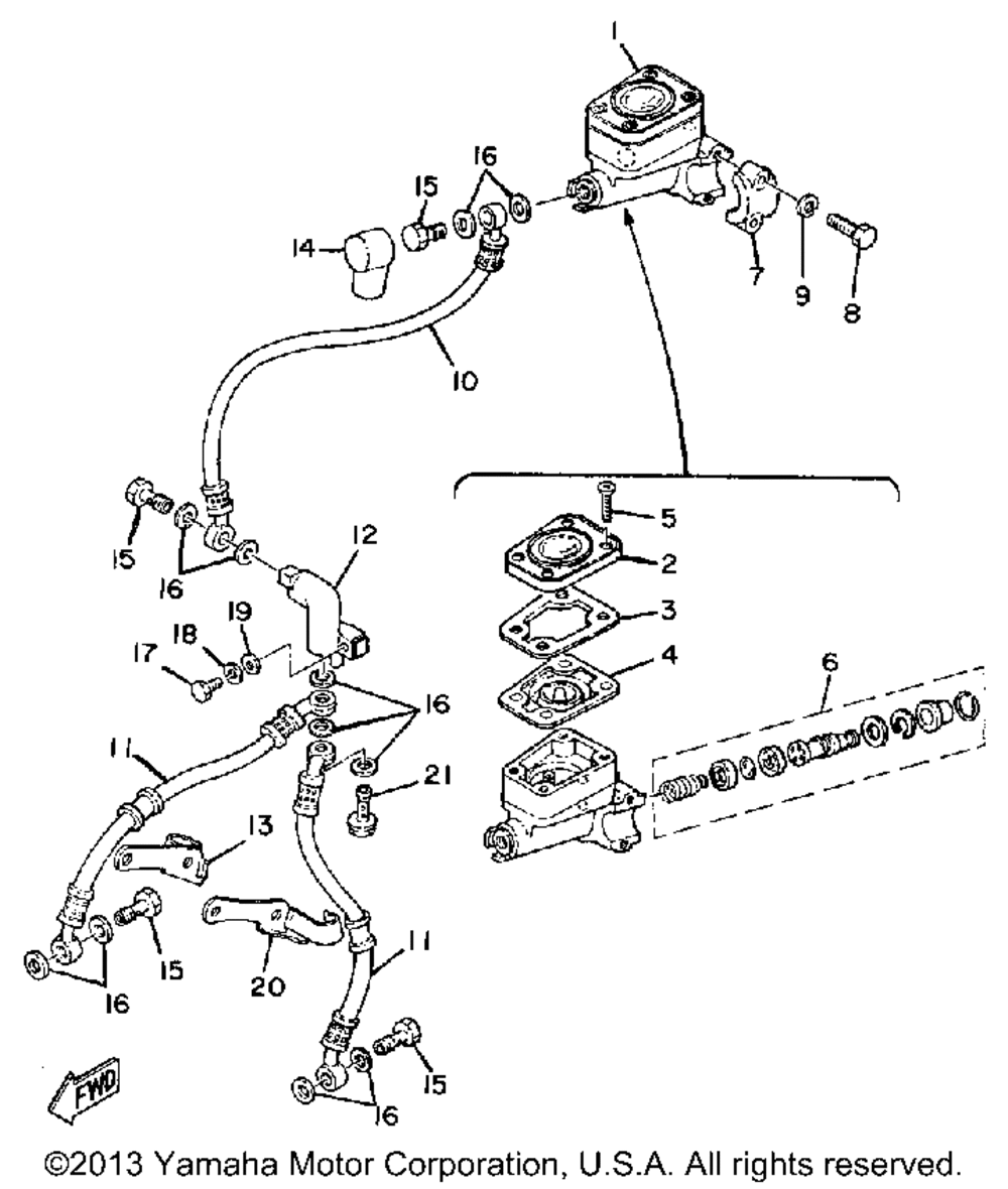 Front master cylinder