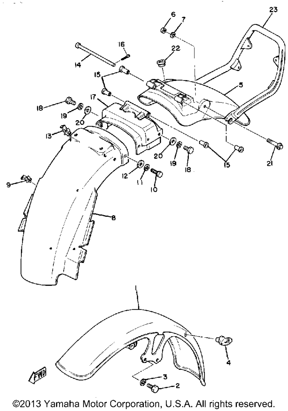 Front fender rear fender