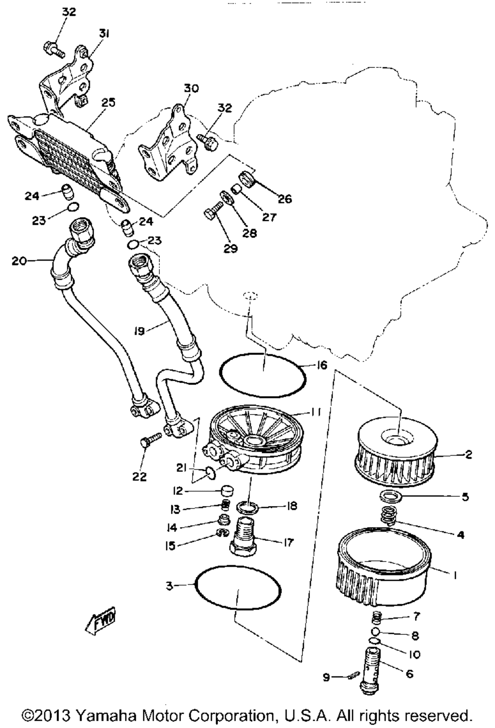 Oil cooler oil cleaner