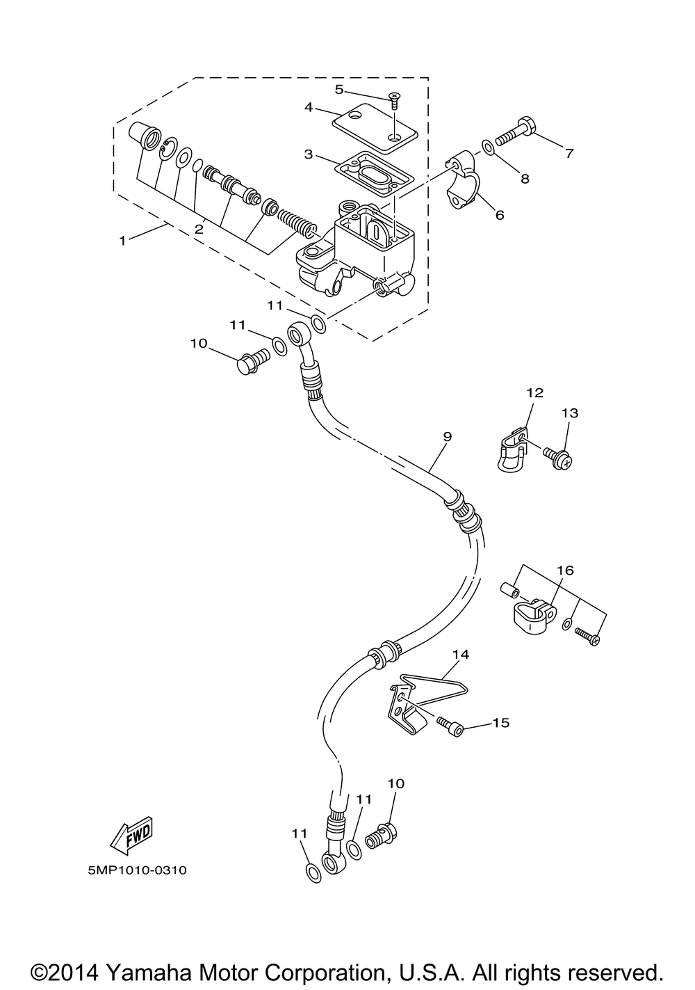 Front master cylinder