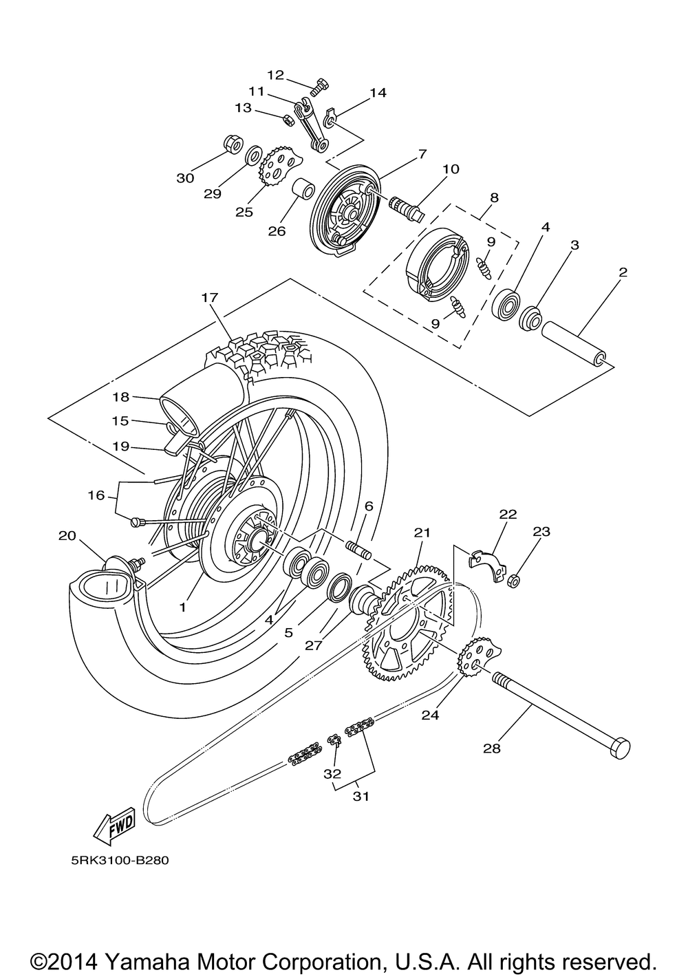 Rear wheel