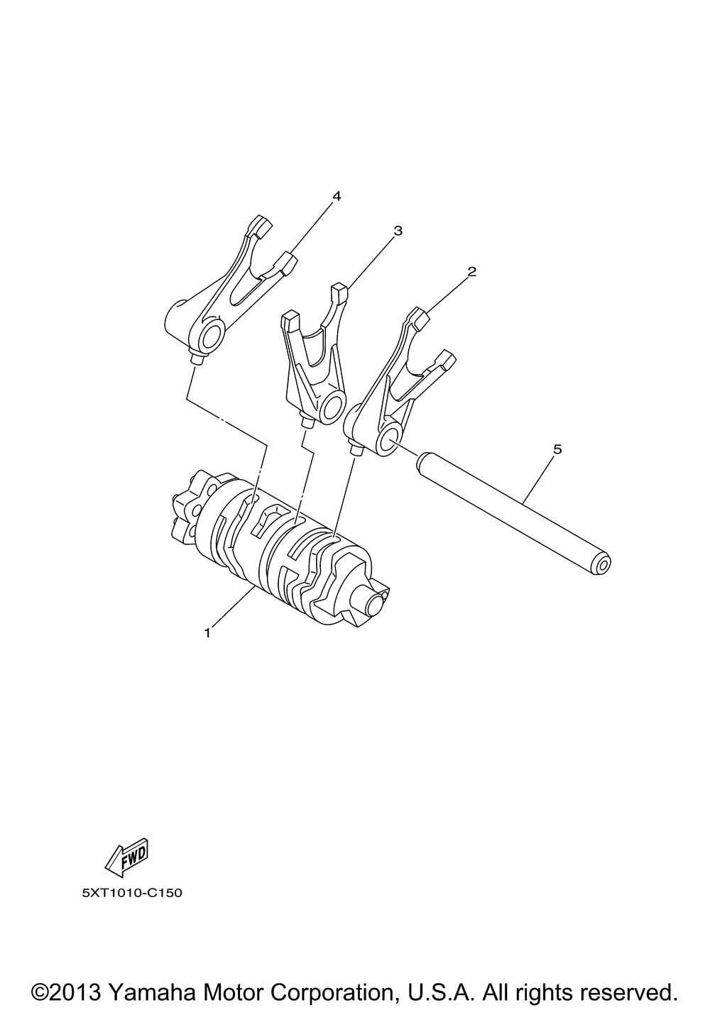 Shift cam fork