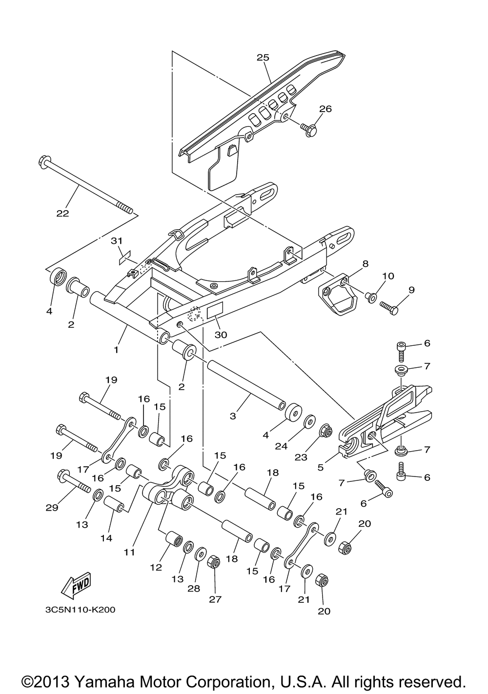 Rear arm