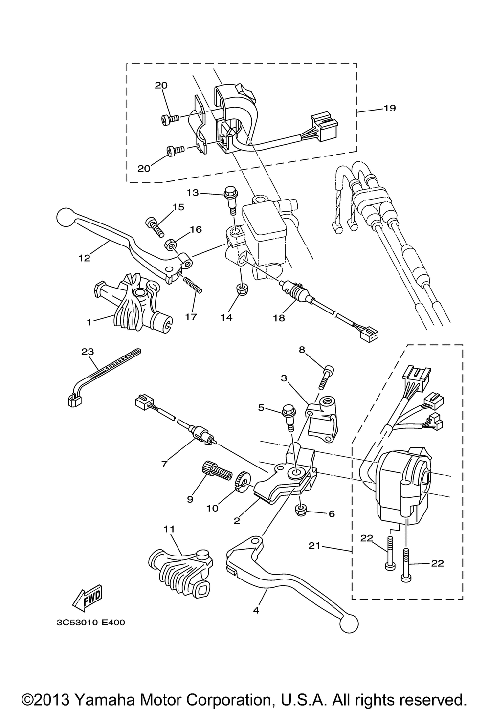 Handle switch lever