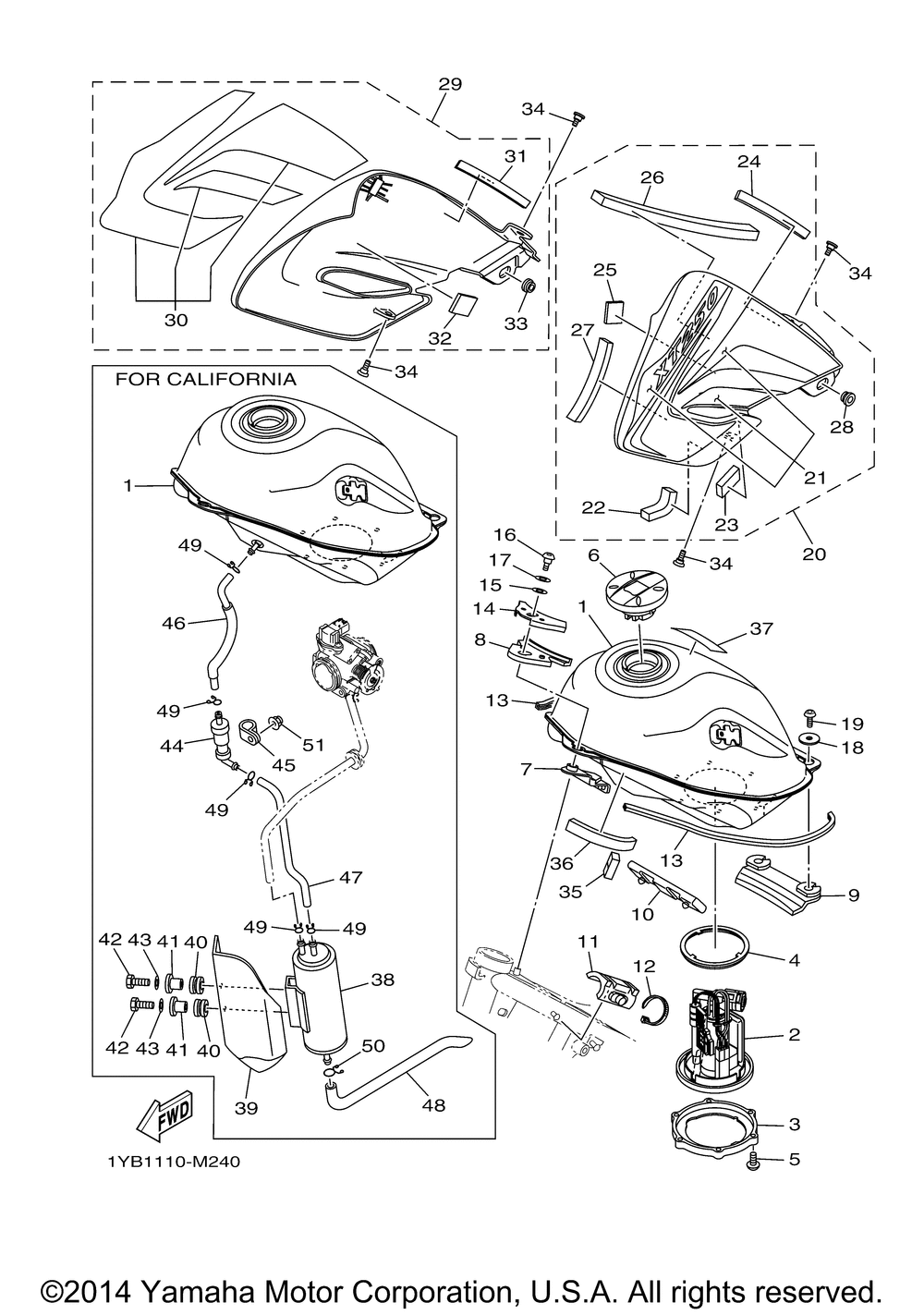 yamaha xt250 fuel tank