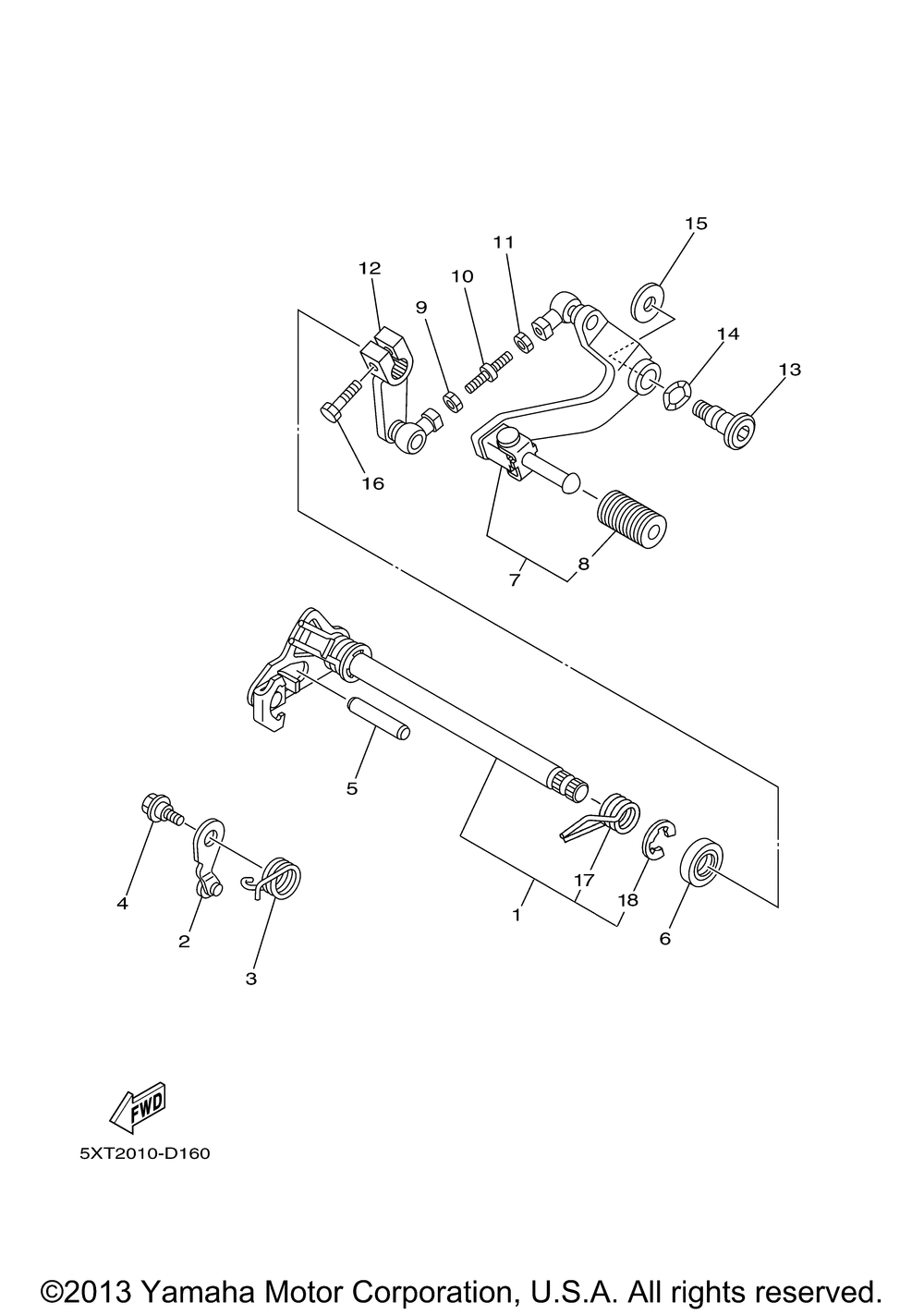 Shift shaft