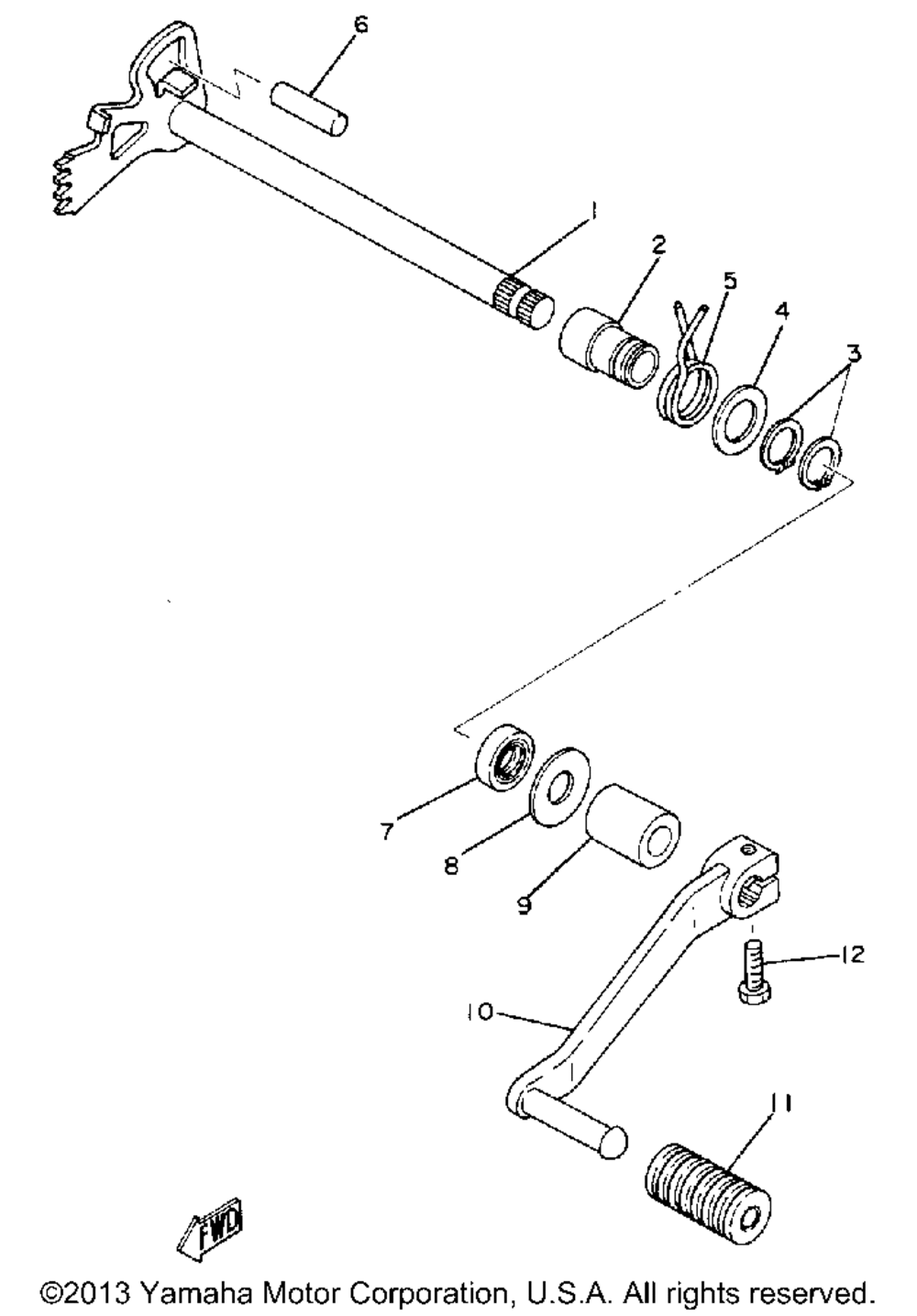 Shift shaft