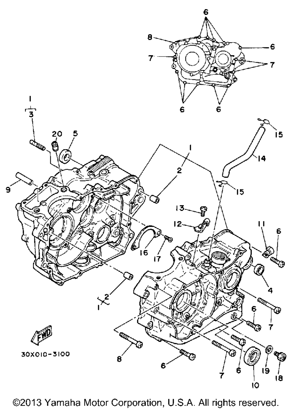 Crankcase xt250lc