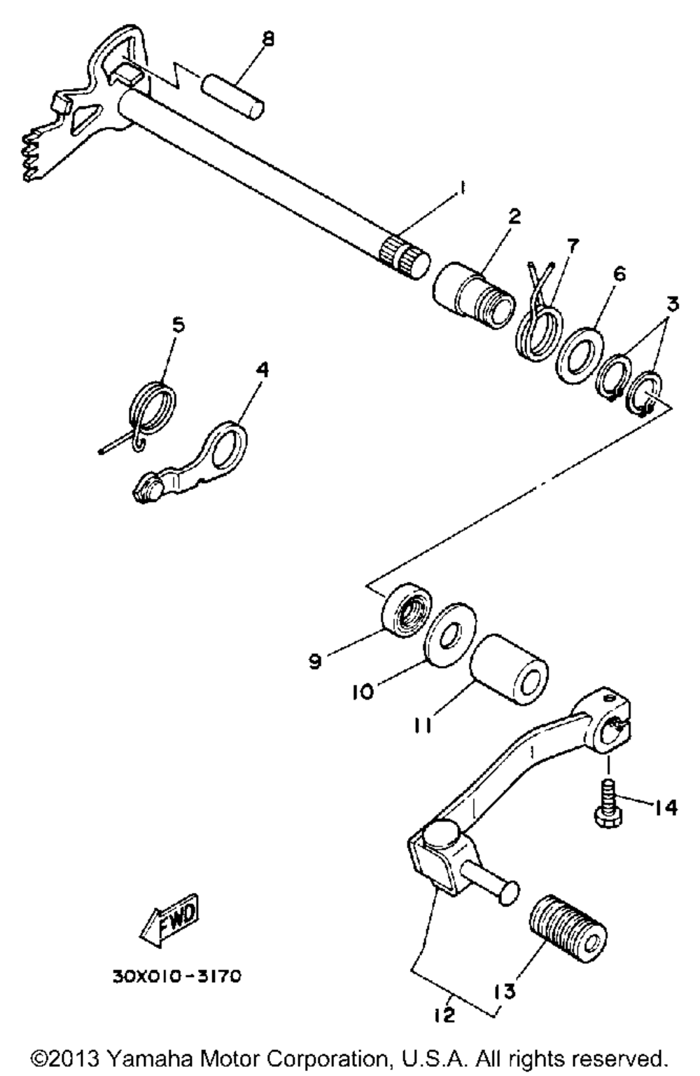 Shift shaft