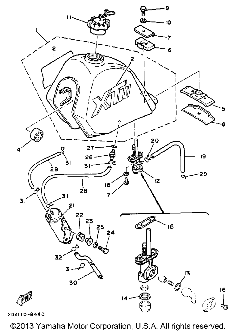 Fuel tank (california model only)