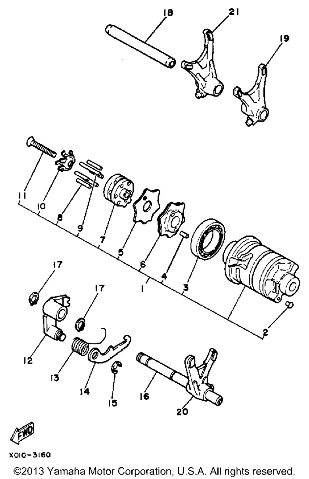 Shift cam - fork